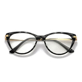 DAIIIBABYYY  -  Fashion Vintage Cat Eye Anti Blue Light Glasses Women Triangle Metal Frame Female Anti Radiation Eye Protection Spectacles Очки