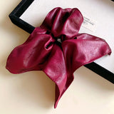 Daiiibabyyy  Korean Square Pleated Pattern Hair Ring Ins Fashion Simple High-end Hair Tie Temperament Hair Accessory