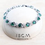 Daiiibabyyy 925 Silver Bridal Jewelry Sets For Women Wedding Green Zircon Stones Bracelets Earrings Rings Pendant Necklace Set