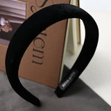 DAIIIBABYYY  -  High Grade Dark Red Velet Autumn Winter Hairbands for Girls and Women Headwear Hair Bands Hair Accessories