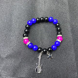 Daiiibabyyy  Handmade Hippie Design Brown Leather Bracelet Women Metal Star Note Charms Wood Button Beads Wrap Unisex Adjustable Bracelet