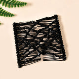Daiiibabyyy  DIY Women Elastic Magic Hair Combs Vintage Hair Clip Claw Bun Maker Tools Hairstyle Fashion Pearl Beads Hairdo Hair Accessories