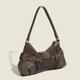 Daiiibabyyy  Luxury Designer Handbags England Style Bags for Women Purses New in Polyester Vintage Rivet Small Underarm Shoulder Bag