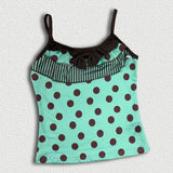 Daiiibabyyy  Polka Dot Sling American Vintage Tees Panelled Stripe Ruffles Patchwork Tanks Slim Y2K Goth Spice Girls Casual Moda Tops