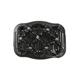 Daiiibabyyy  Wooden Bead Magic Hair Comb Elastic Rope Disc Hair Clip Quick Bun Maker for Women Vintage Hair Styling Tool