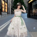 DAIIIBABYYY  -  Lolita Summer Set Sweet Sweet Sweet Flower Flower Sling Dress Summer Summer Sunscaler