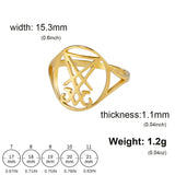 DAIIIBABYYY  -  Lucifer Sigil stainless steel ring for men and women, fashionable retro Satan Leviathan cross amulet jewelry gift