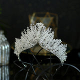 Daiiibabyyy  beaded crown headdress bridal wedding dress with baroque atmosphere banquet birthday crown