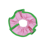 DAIIIBABYYY  -  Summer candy hit color hair rope plaid hair ring girl's heart rope tied ponytail rubber band Japanese and Korean  headdress