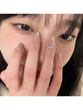 Daiiibabyyy  10 pieces of pure handcrafted cabochon cat's eye bow-shaped square diamonds