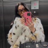 DAIIIBABYYY  -  2024 Autumn Winter Women Casual Faux Fur Jackets Fashion Streetwear Oversized Turn Down Collar Elegant Thick Warm Coats