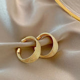 Daiiibabyyy  Exaggerated Design Geometry Multi-layered Lines Big Hoop Earrings for Women Luxury Gold Color Drop Dangle Earring Jewelry Gift