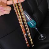 Daiiibabyyy 2024 New Flashing Coloful Diamond Chain Tassel Hairpin Braided Hair Headdress Tassel Hairpin High Sense Dirty Braided Hairband
