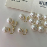 DAIIIBABYYY  -  Elegant Big Round Imitation Pearl Ear Clip Stud Earring Wedding Jewelry for Women Korean Fashion No Piercing Earrings