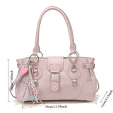 Daiiibabyyy  New Women Casual Simple Handbags Office Lady Chic Korean Fashion Shoulder Bag Y2k Aesthetic Female All Match Underarm Bag