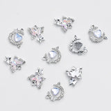 DAIIIBABYYY  -  2/5/10pcs Y2k Accessories Rhinestone Butterfly Heart Jewelry Pendant DIY Handmade Earrings Bracelet Necklace Pendant Material