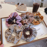 DAIIIBABYYY  -  Autumn Hair Accessories French Fashion Style Hair Scrunchies for Girls and Women Pony Hair  Tie up Headwear Floral Hairties
