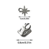 Daiiibabyyy  Hip-Hop Teeth Accessories: Double Flame/Four-Pointed Star Teeth Decoration, Suitable For Both Men And Women, Holiday Party Gifts