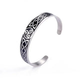 DAIIIBABYYY  -  Viking Stainless Steel Bracelets Valknut Nordic Triskelion Vintage Gothic Irish Knot Amulet Cuff Bangle for Men Women