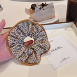 DAIIIBABYYY  -  Autumn Hair Accessories French Fashion Style Hair Scrunchies for Girls and Women Pony Hair  Tie up Headwear Floral Hairties