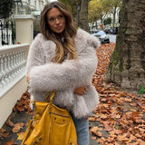 DAIIIBABYYY  -  Solid Color Plush Women's Coat Fashion Fluffy Faux Fur Jacket  Long Sleeve Warm Cardigan Coat 2024 Lady Winter Street Outerwear
