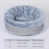 DAIIIBABYYY  -  Warm Cat Bed House Round Bed Sleeping Mat Pad Pet Cushion Puppy Nest Shell for Small Dog Cat