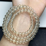 DAIIIBABYYY  -  6MM Libyan Meteorite Triple Circle Bracelet For Women Men Love Gift Crystal Beads Strands Jewelry Gift 1PCS