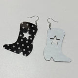 Daiiibabyyy  Japanese Kawaii Pink Polka Dot Boots Drop Earrings for Women Y2K 90s Aesthetic Cute Star Earrings Accessorie Jewelry Punk