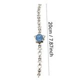 Daiiibabyyy  New Y2K Pocket Watch Charm Bracelets Zinc Alloy Adjustable Chain Clock Pendant Star Shape Charm Bag Decoration Women