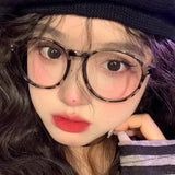 DAIIIBABYYY  -  2025 New Korean Fashion Kawaii Glasses Frame Women Optical Harajuku Cute Eyeglasses Frames Y2k Korean Cat Eyewear Fake Glasses