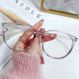 DAIIIBABYYY  -  New Transparent Computer Glasses Frame Women Men Anti Blue Light Round Eyewear Blocking Glasses Optical Spectacle Eyeglass