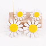 Daiiibabyyy  Sweet Acrylic Colorful Flower Dangle Earring for Women Five Petal Floral Pendant Earrings Holidays Jewelry Accessories