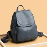 Daiiibabyyy Women Large Capacity Backpack Purses High Quality Leather Female Vintage Bag School Bags Ladies Travel Bagpack Bookbag Rucksack
