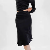 DAIIIBABYYY  -  Summer New Polka Dot Butterfly Knot Color Block A- Line Midi Skirt Fish Tail Short Skirt Women's Hot Girl Half-length Skirt