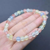 DAIIIBABYYY  -  5.5MM Natural Crystal Quartz Cube Bracelet Fashion Gemstone Crystal Jewelry For Women Healing Bohemia Holiday Gift 1pcs