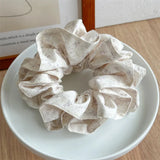 DAIIIBABYYY  -  Ins Hot Sale High-Grade Fashion Handcrafted  Fabric Colorful Elastic Scrunchies For Women Girls Refreshing Ponytail Head Rope