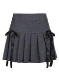 Daiiibabyyy Sweet Mini Skirt Women Summer Pleated Skirt Female Korean Fashion Preppy Style Skirts Ladies Vintage Hot Girl Bow Lace-up Faldas