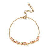 Daiiibabyyy  Elegant Flower Pattern Enamel Open Bracelet for Women Trendy Gold Plated Cloisonne Flowers Bangle Ring Charms Party Jewelry