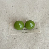 Daiiibabyyy  Women's Simple Colored Acrylic round Earrings Fashionable Jewelry Accessory