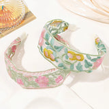 DAIIIBABYYY  -  Elegant Chiffon Embroidery Flower Hairband For Women Sweet Hair Decorate Headband Hair Hoop Band Turban Fashion Hair Accessories