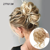 Daiiibabyyy  Synthetic Hair Bun Chignon Messy Curly Hair Band Elastic Scrunchy False Hair Pieces For Women Hairpins Black Brown