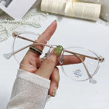 Daiiibabyyy  Men's and Women's Portable Reading Glasses, Fashionable Ultra Light Glasses, Anti Blue Light Presbyopia Glasses, 0 To+400
