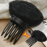 DAIIIBABYYY  -  Fluffy Hair Roots Black Magical Tape Clips High Cranial Crest for Women Natural Invisible Hairpin Tuck Comb Salon Shaped Fixator