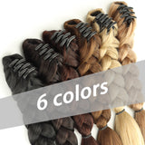 Daiiibabyyy  Synthetic Claw Clip On Braid Ponytail Hair Extensions Heat Resistant Long Handmade Braided Pony Tail Hair Piece For Women Daily