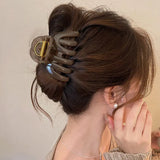 Daiiibabyyy  Hot Design Top Grade Pumpkin Hair Claw Clip For Women Back Long Hair Hold Barrette Hairpin Hair Crab Clips Hair Accessories