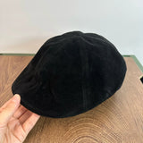 Daiiibabyyy  High Quality Forward Hat Men American Retro Big Head Circumference Hat Autumn Winter Suede Japanese Beret Women Cap