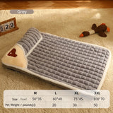 DAIIIBABYYY  -  Calming Dog Beds for Small Large Dogs Luxury Dog Mat with Pillow Removable Cover Foam Pet Mat Cushion Sleeping Beds Soft