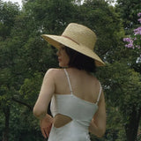 DAIIIBABYYY  -  New Belt Strap Straw Sun Hat for Women Fashion Vacation Beach UV Hats Summer Wide Brim Travel Panama Hats Outdoor