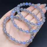 DAIIIBABYYY  -  8MM Natural Gray Moon Stone Bracelet Gemstone Crystal Jewelry For Women Healing Bohemia Holiday Gift 1pcs