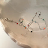 Daiiibabyyy  New Colorful Beads Choker Necklace Korean Fashion Simple Colorful Collar Short Chain Handmade Female Necklace Women Girl Jewelry